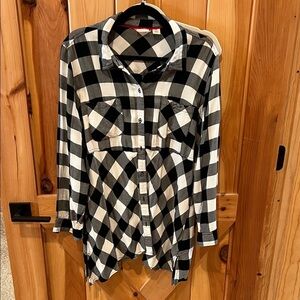 Westbound Black and White Plaid Shirt